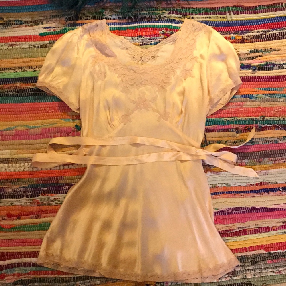 Vintage 1940s silk blouse
